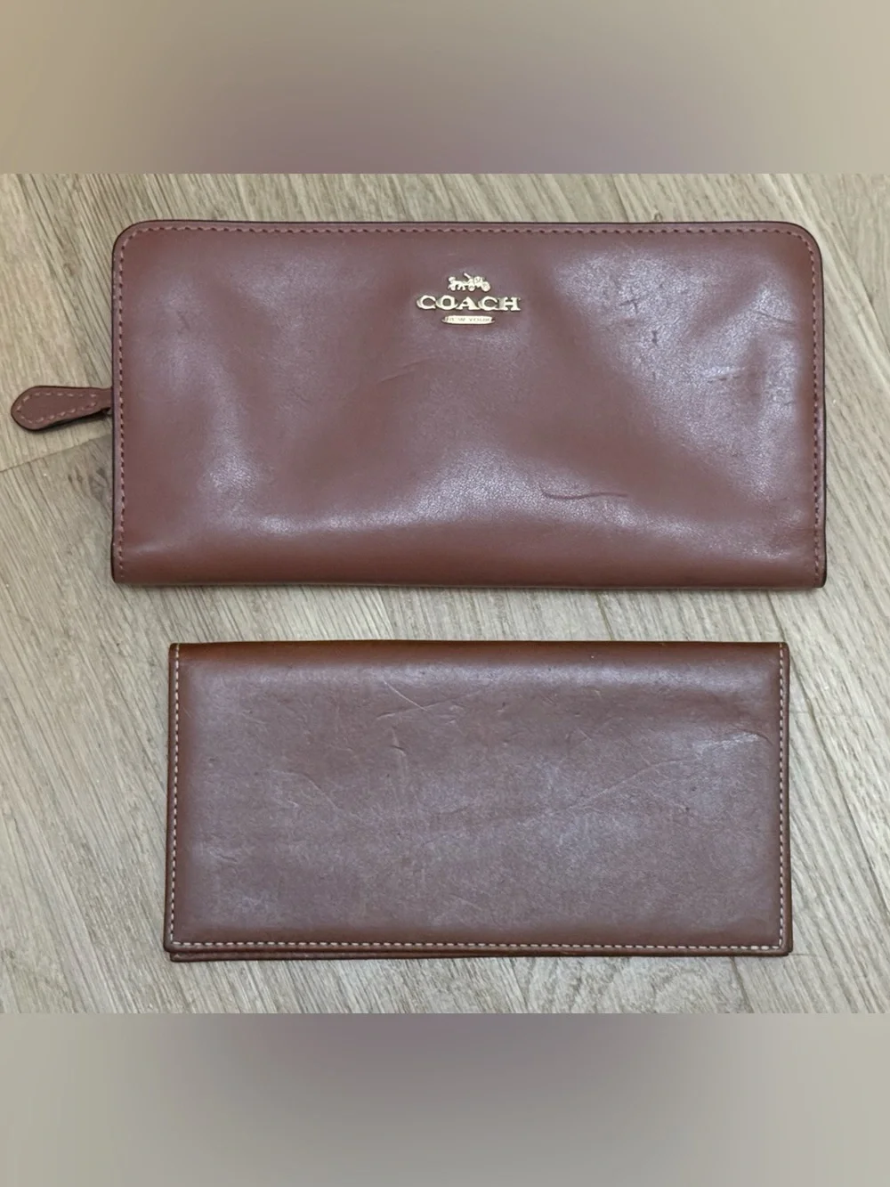 Coach Continental Zip-Around Wallet w/Checkbook Cover